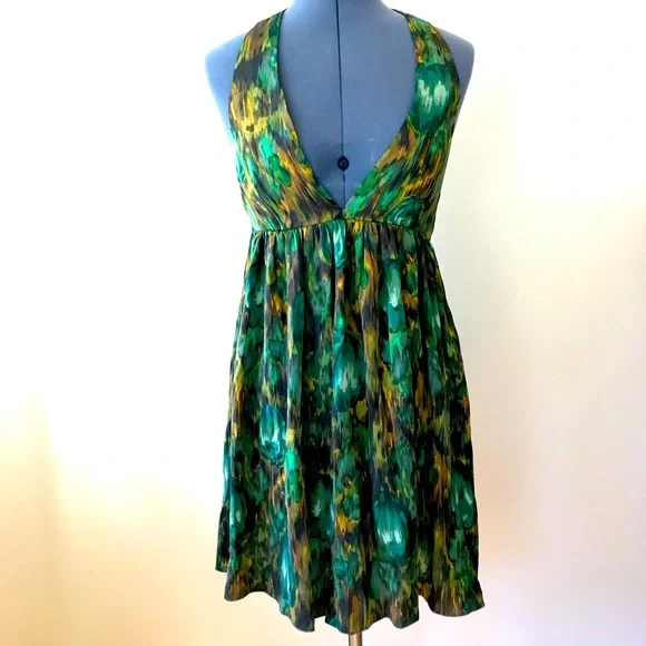 green emerald velvet dress Alice+Olivia Kylan Puff Sleeve Mini Dress in Emerald